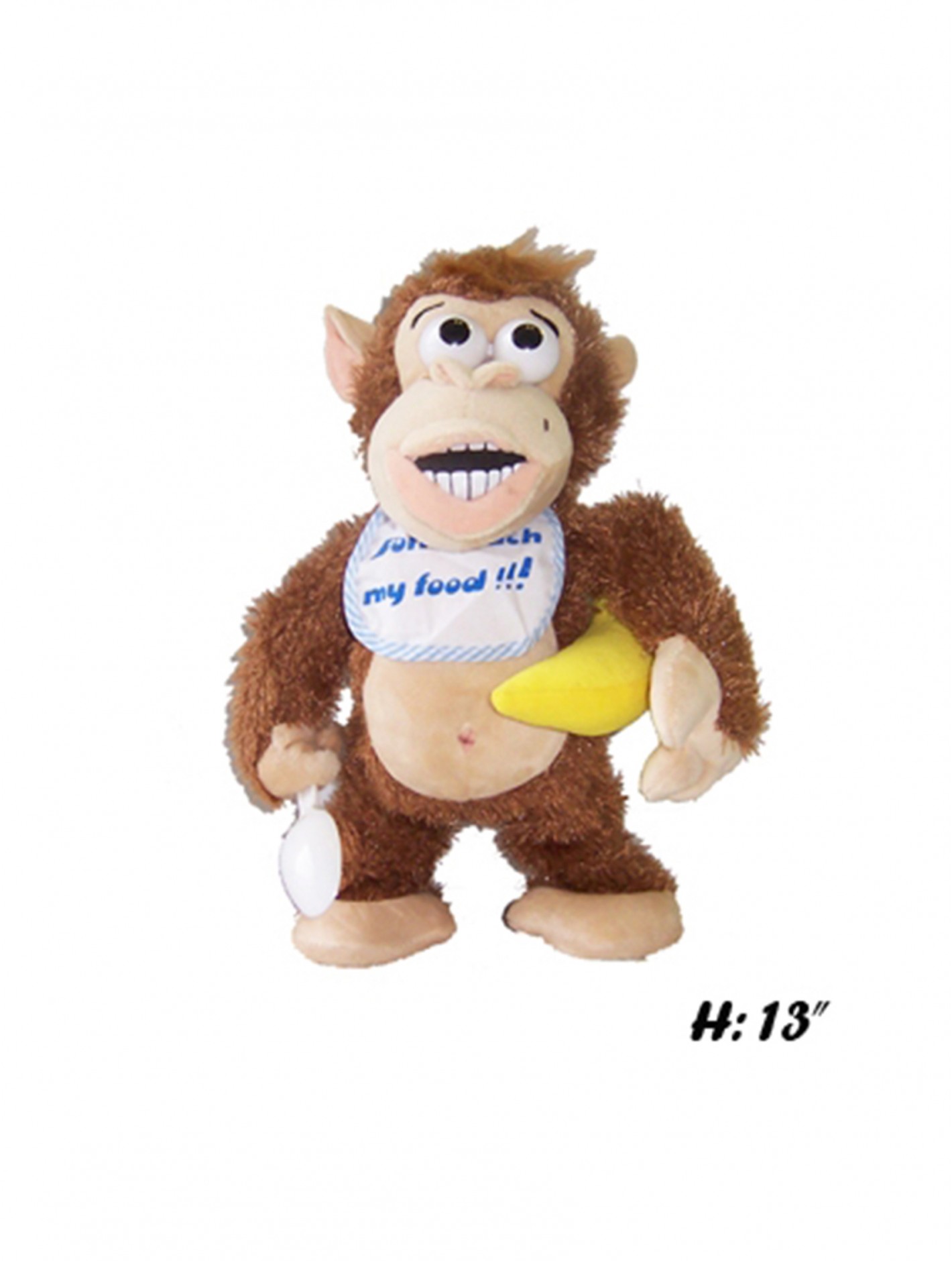 crying monkey with banana toy